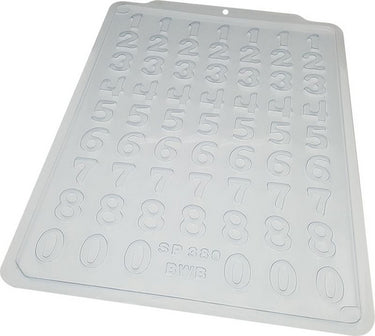 Forma De Chocolate - Forma Linha Simples – Acetato - Números SP- BWB3549